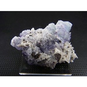 画像: ヤオガンシャン産ライトブルーフローライト原石（水晶/アルセノパイライト付き） 37.6g