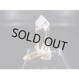 画像: インド・マニハール産ウォータークリア水晶（貫入り/ゴールドルチル入り） 3.0g