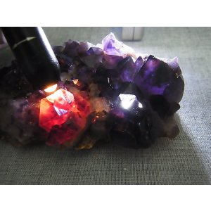 画像: コンゴ産カラーシフト/ディープカラーアメジストクラスター 248.4g