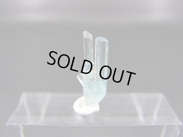 画像2: ジェムグレード宝石需要品質：ベトナム産アクアマリン柱状結晶原石（連晶） 1.1カラット