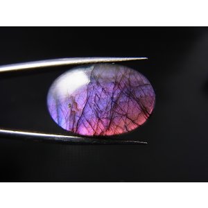 画像: レアカラー：ピンク/パープルシラーラブラドライト研磨タンブル 2.3g