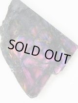 画像: フィンランド・ユレマー産スペクトロライト（パープルヴィオラミックス）研磨スライス 32.2g