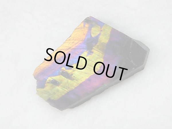 画像1: フィンランド・ユレマー産スペクトロライト（パープルヴィオラミックス）研磨スライス 5.8g