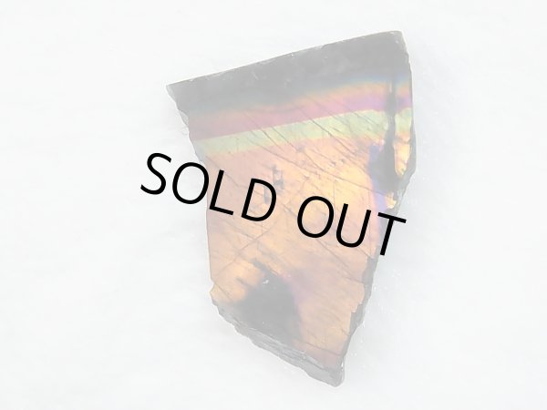 画像2: フィンランド・ユレマー産スペクトロライト（パープルヴィオラミックス）研磨スライス 4.3g