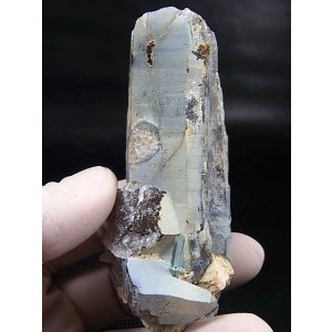 画像: ベトナム・タインホア産アクアマリン付きスモーキー水晶 161.9g