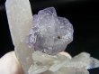 画像2: ヤオガンシャン産パープルフローライト付き水晶原石 30.8g