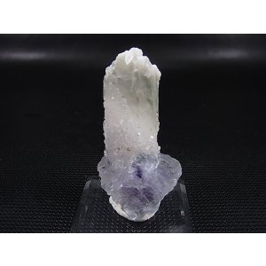 画像: ヤオガンシャン産パープル＆カラーレスフローライト付き水晶原石 28.7g