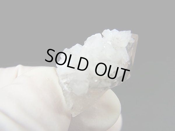 画像1: ノルウェー産アデュラリア（氷長石）付き水晶原石 4.1g