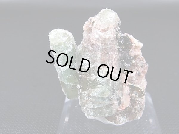 画像1: スウェーデン・ラップランド産アパタイト/ヘマタイト付き水晶原石 22.0g