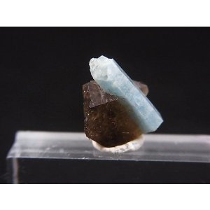 画像: ベトナム・タインホア産アクアマリン付きスモーキー水晶 1.0g