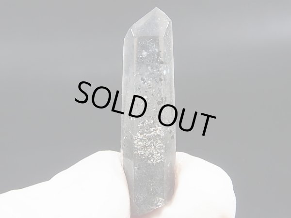 画像1: ノルウェー産水晶ポイント（アクチノライト/ヘマタイト入り）3.6g