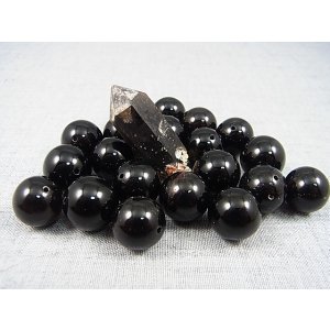 画像: オリジナル加工：フィンランド・リプシニエミ産モリオン（黒水晶/ケアンゴーム）・ビーズ 15.5mm平均
