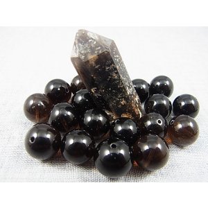 画像: オリジナル加工：フィンランド・リプシニエミ産モリオン（黒水晶/ケアンゴーム）・ビーズ 12.5mm平均