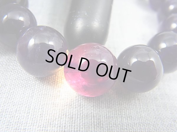 画像1: ザンビア産カラーシフト/ディープカラーアメジスト粒売りビーズ 13mm平均