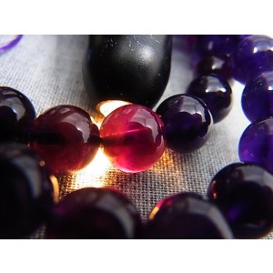 画像: ザンビア産カラーシフト/ディープカラーアメジスト粒売りビーズ 8.5mm平均