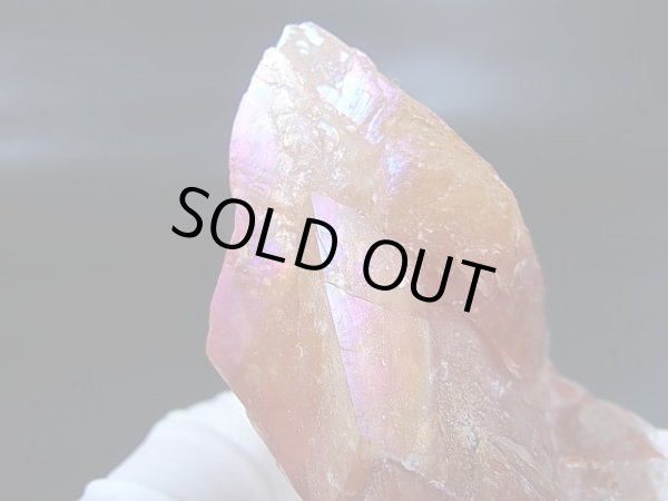 画像2: 安徽省産レッドカルサイト原石（犬牙/オーラ被膜着き） 112.2g