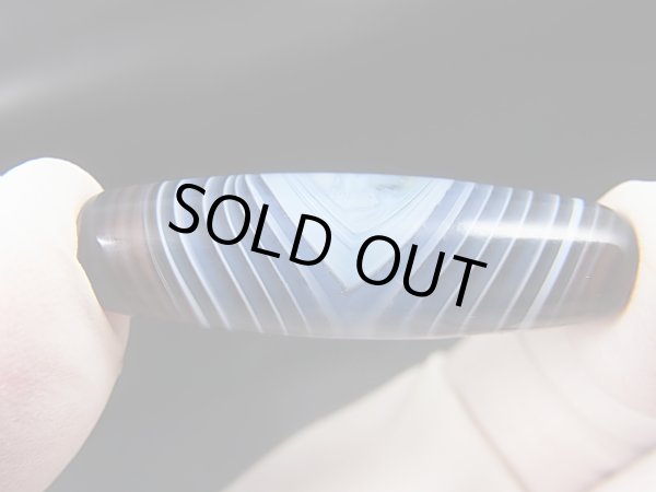 画像2: ボツワナ産ピクチャーアゲート現代天珠 直径約11.5×39mm