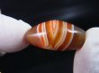 画像1: ブラジル産カーネリアンアゲート現代天珠 直径約13.5×26.5mm