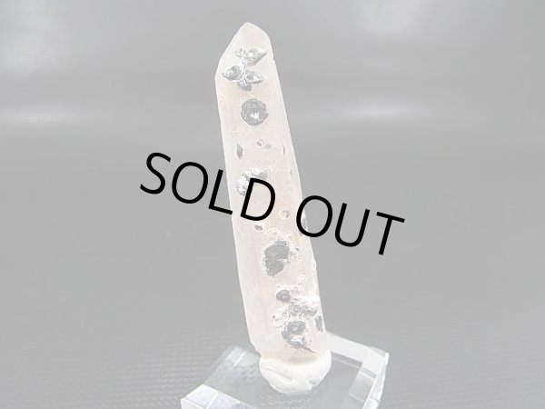 画像1: 内モンゴル産アイアンローズ付きピンク水晶（レーザー型） 11.6g