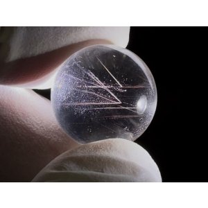 画像: マダガスカル産ピンクエンジェルラダー水晶丸玉 16mm