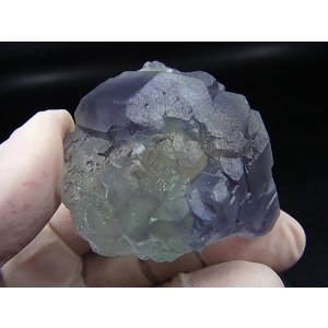画像: 福建省産パープル/ライトグリーンフローライト原石(バイカラー) 92.6g