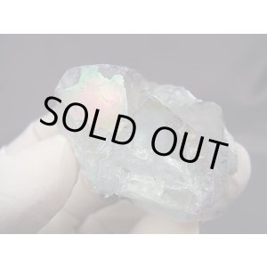 画像: ヤオガンシャン産ライトブルーフローライト原石(オーラ被膜) 60.7g