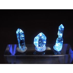 画像: スペイン・アストゥリアス産ペトロリウム水晶(DT/セプター) 3点セット トータル 0.9g