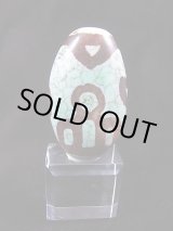 画像: ヴィンテージ：「雪域天珠：老緑色双喜仏（歓喜佛）」西蔵（チベット）天珠 約48×29.5×15.5mm