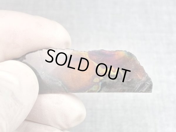 画像2: フィンランド・ユレマー産スペクトロライト（パープルヴィオラミックス）研磨スライス（片面研磨） 6.7g