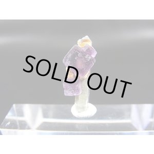 画像: ドイツ・ザクセン州産フローライトon水晶(シデライト共生) 0.9g