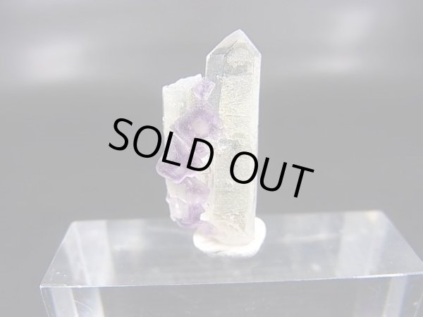 画像1: ドイツ・ザクセン州産フローライトonグリーン水晶 1.6g