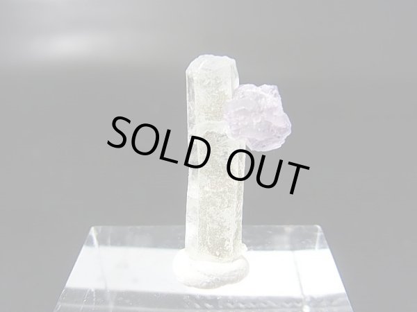 画像1: ドイツ・ザクセン州産フローライトonグリーン水晶 1.4g