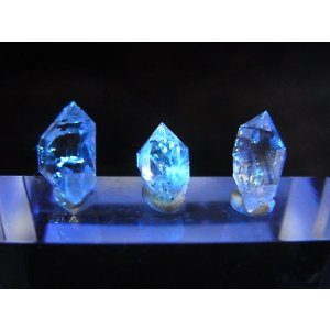 画像: スペイン・アストゥリアス産ペトロリウム水晶(DT/セプター) 3点セット トータル 0.8g