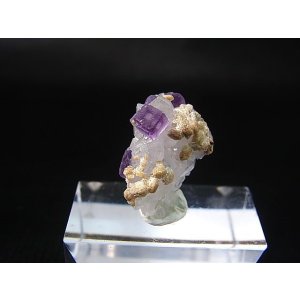 画像: ドイツ・ザクセン州産フローライトon水晶(シデライト共生) 1.8g