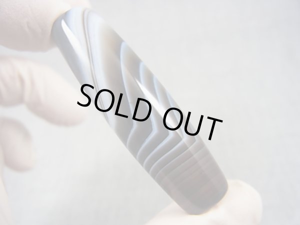 画像2: ボツワナ産ピクチャーアゲート現代天珠 直径約15×53.5mm