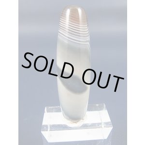 画像: ボツワナ産ピクチャーアゲート現代天珠 直径約14×46.5mm