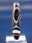 画像1: ボツワナ産ピクチャーアゲート現代天珠 直径約12×50mm