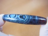 画像: ボツワナ産ピクチャーアゲート現代天珠 直径約14×64mm