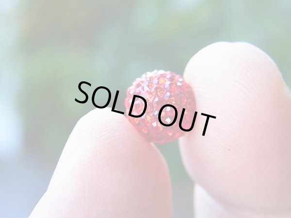 画像1: 【クリアランス価格70％OFF 210円→63円】チェコガラス・ミラーボール粒売りビーズ（レッド）10mm