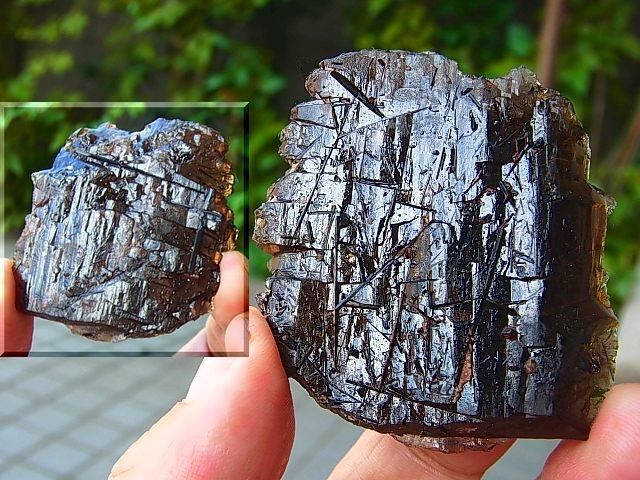 画像: 南フィンランド産天然スモーキークオーツ板状結晶（トルマリン付き）44.4g