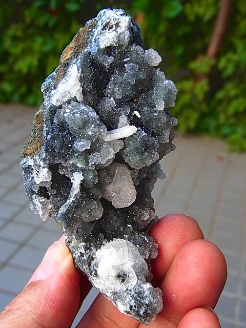 画像: インド産カルセドニー＆ドゥルージ水晶原石136.1g