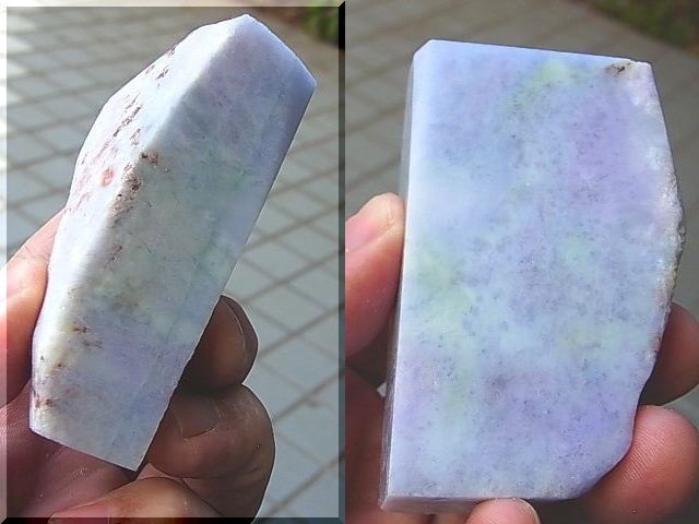 画像: ミャンマー産本翡翠（ラベンダー翡翠）原石253.8g