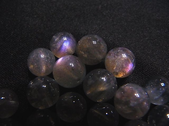 画像: パープルピンクシラー・ラブラドライト粒売りビーズ8.5-8.1mm