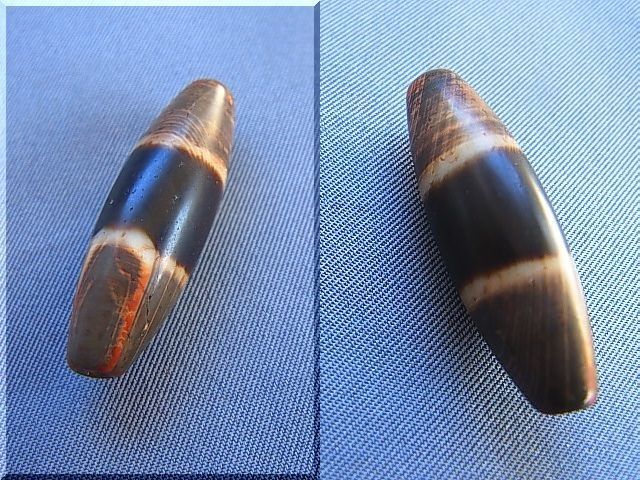 画像: 至純天珠ビーズ「線」 直径約9.5×30.5mm