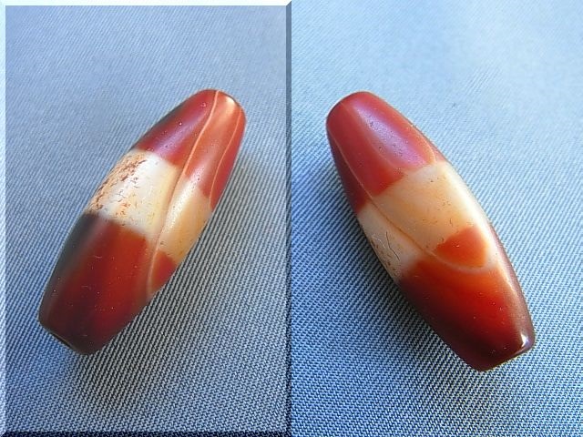 画像: 至純天珠ビーズ「線」 直径約10.5×29.5mm