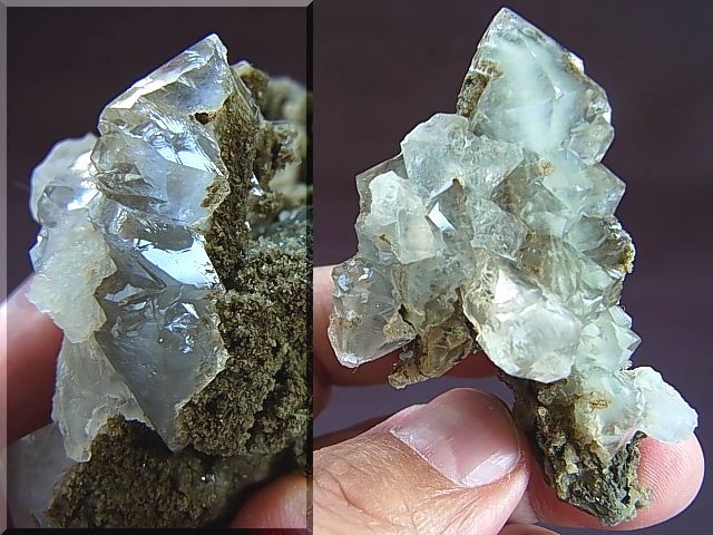 画像: ダルネゴルスク産ベータ型水晶（連晶）＆カルサイト原石56.8g