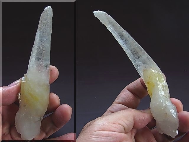 画像: ディアマンティーナ産ベントクオーツ（曲がり水晶）ポイント103.9g