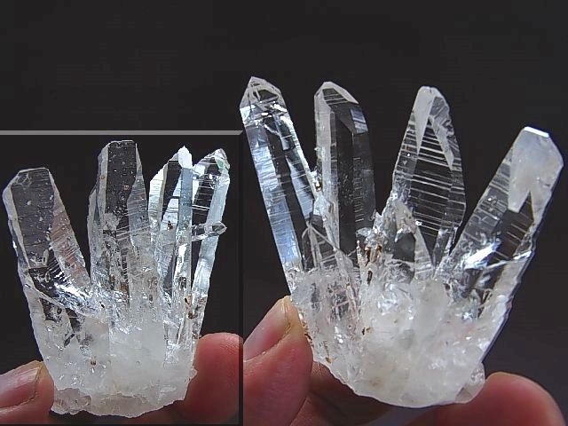 画像: 4連：コロンビアン・レムリアンシード水晶クラスター72.1g