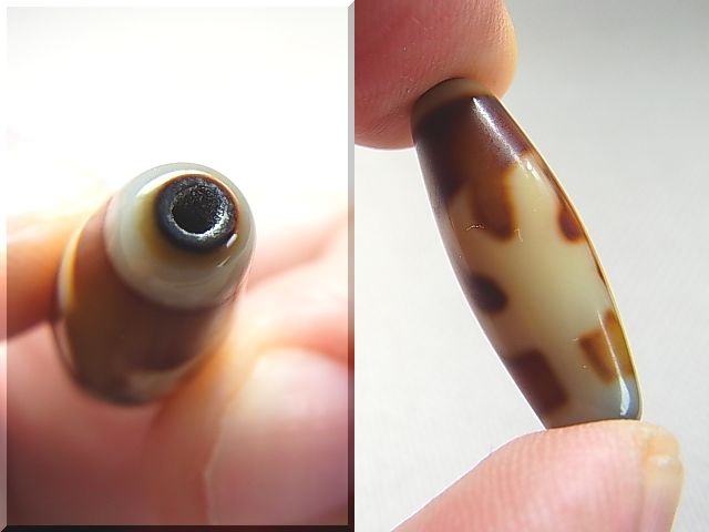 画像: ヴィンテージ：西蔵（チベット）天珠「招財树」 直径約10×28.5mm