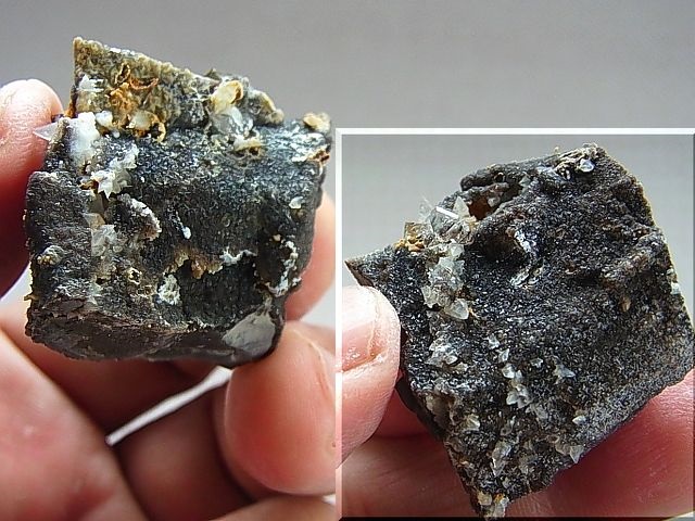 画像: フランス・アルプス産カルサイト＆水晶付きドロマイト原石26.0g